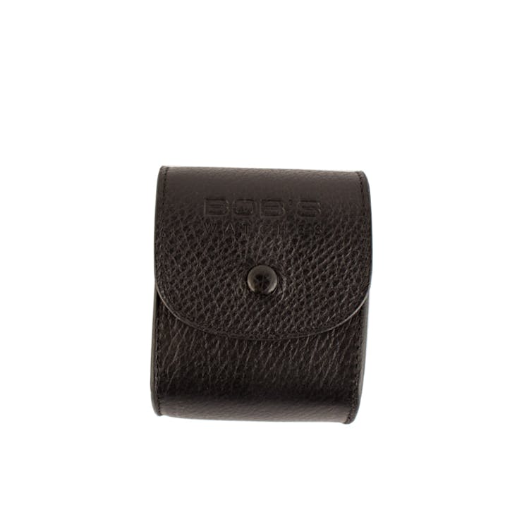Italian Leather Watch Travel Cube - Black