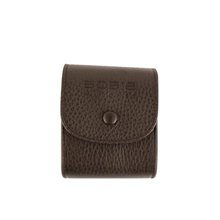 Italian Leather Watch Travel Cube - Dark Brown