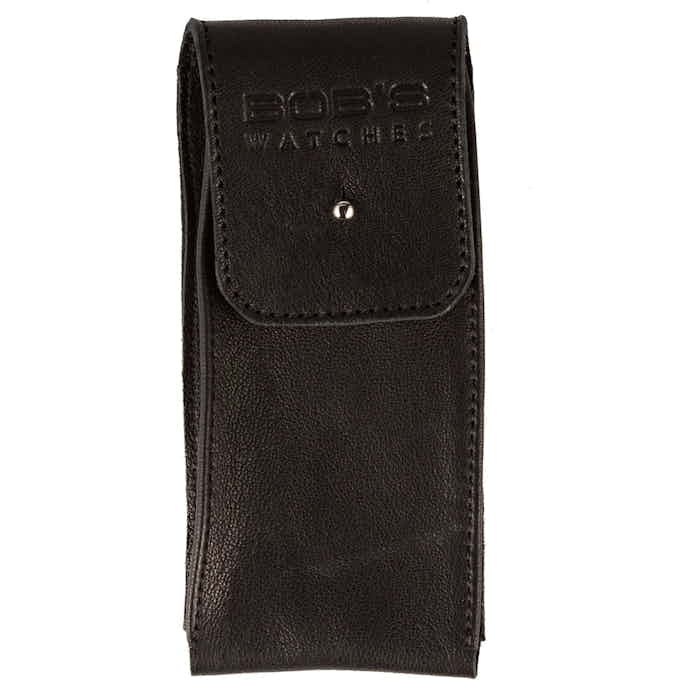 Italian Watch Pouch - Supple Black Leather