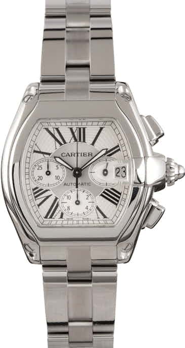 PreOwned Cartier Roadster 2618 Silver Dial