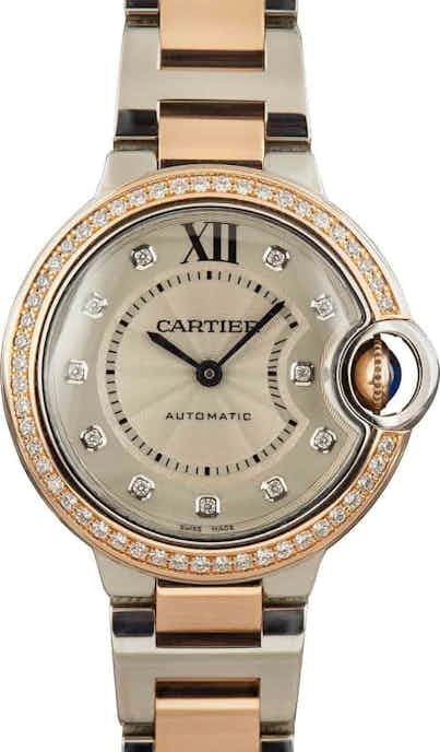 Cartier Ballon Bleu Stainless Steel & 18k Rose Gold