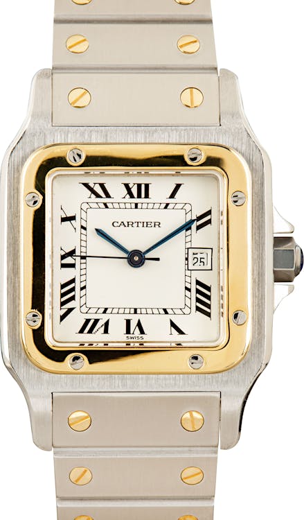 Cartier Santos Galbee Steel & 18k Gold
