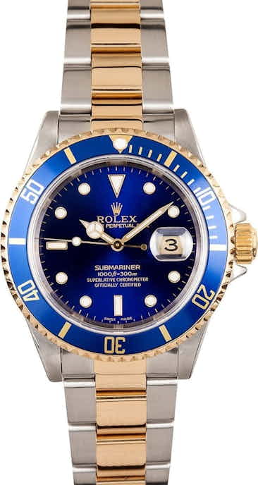 Used Rolex Submariner 16613 - Steel and Gold