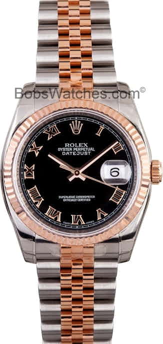 Rolex Mens Datejust 116231 Stainless and 18K RG