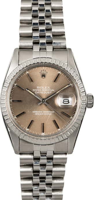 Men's Rolex Datejust 16030 Silver Tapestry Dial
