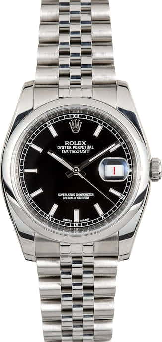 Unworn Rolex Datejust 116200 Black Dial