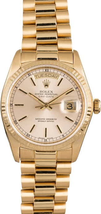 Used Rolex President 18038 Yellow Gold Men's Watch