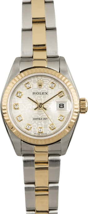Pre Owned Rolex Ladies Datejust 79173 Silver Jubilee Dial