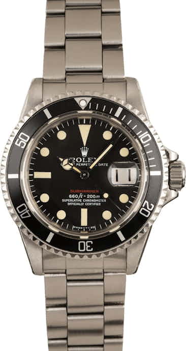Vintage 1971 Rolex Red Submariner 1680 Watch