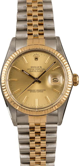 Rolex Stainless and Gold Datejust