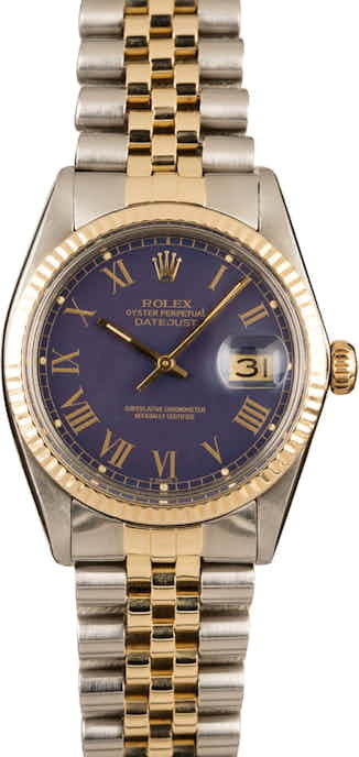 Rolex Datejust 16013 Blue Roman