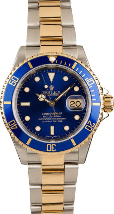 Rolex Submariner 16803 Blue 100% Authentic