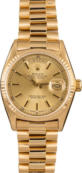 Pre Owned Rolex Yellow Gold President 18038