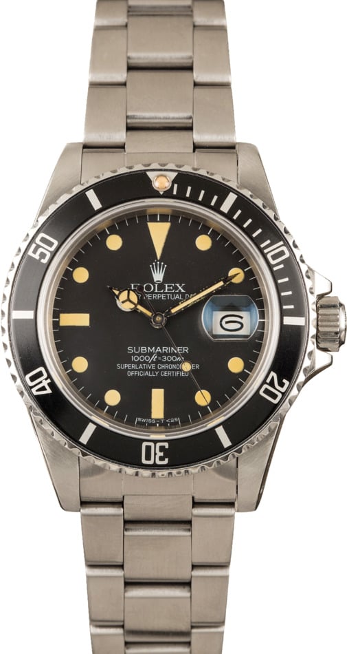 Buy Used Rolex Submariner 16800 Bob s Watches Sku 132503