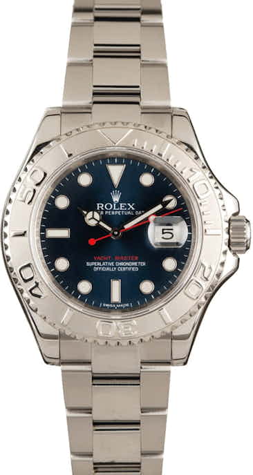 Rolex Platinum Yacht-Master Blue 116622 Mens Watch