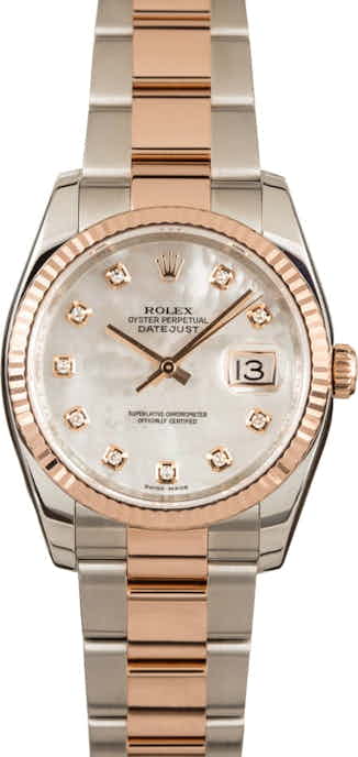 Pre-Owned Rolex Datejust 116231 MOP Diamond Dial