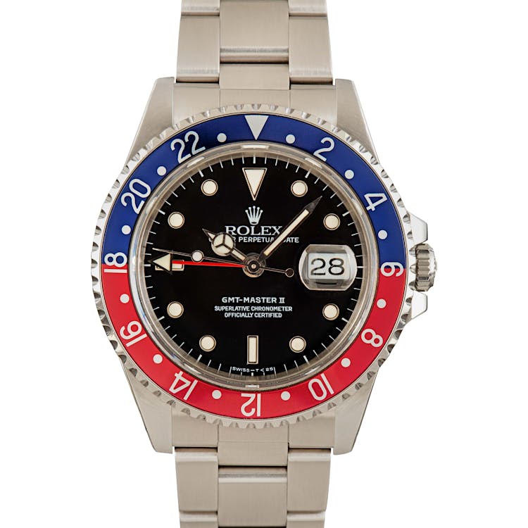 Used Rolex GMT-Master II Ref 16710 Stainless Steel Pepsi