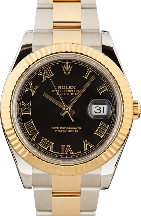 Rolex Datejust II Ref 116333 Black Roman Dial