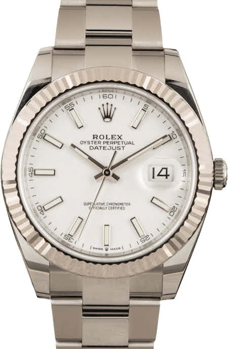 Pre-Owned Rolex 126334 Datejust 41 White Dial