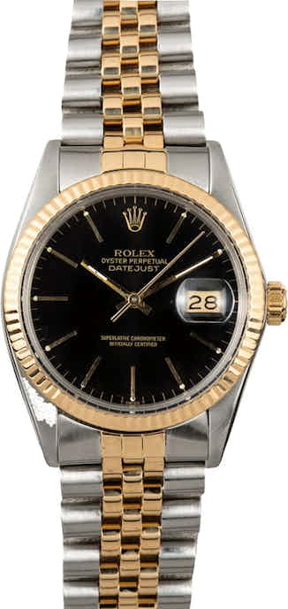 Datejust Rolex Black Dial 16013