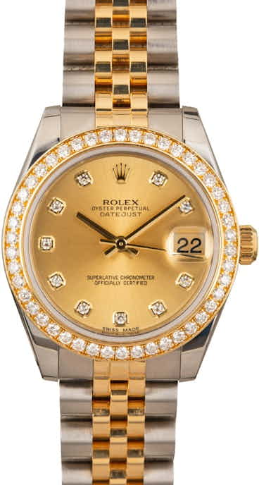 Ladies Rolex Datejust 178383 Diamond Dial & Bezel