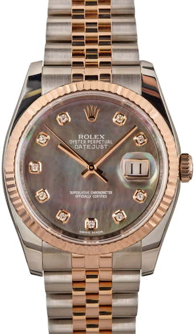 Rolex Diamond Datejust 116231 Two-Tone Everose