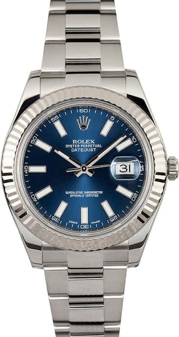 Rolex Blue Datejust 116334 Luminous Dial