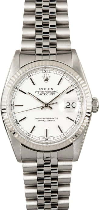 Rolex Datejust White Dial 16234