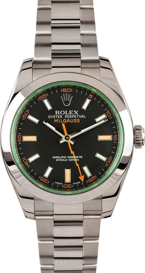 Rolex Milgauss with Green Crystal Best Price at Bob s Watches