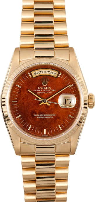 Rolex Day Date 18238 Exotic Wood Dial