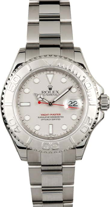 Pre-owned Rolex Men's Yachtmaster Stainless Steel Grey Watch 16622