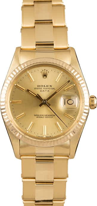 Pre-Owned Rolex Date 15037 Oyster Rivet Bracelet