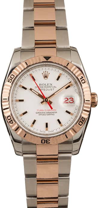 Pre Owned Men's Rolex Stainless and Rose Gold DateJust 116261