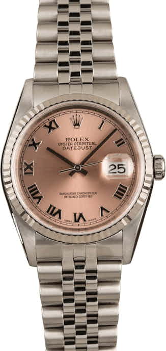 Pre-Owned Rolex Datejust 16234 Pink Dial