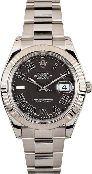 Rolex Datejust II Ref. 116334 Black Roman Dial