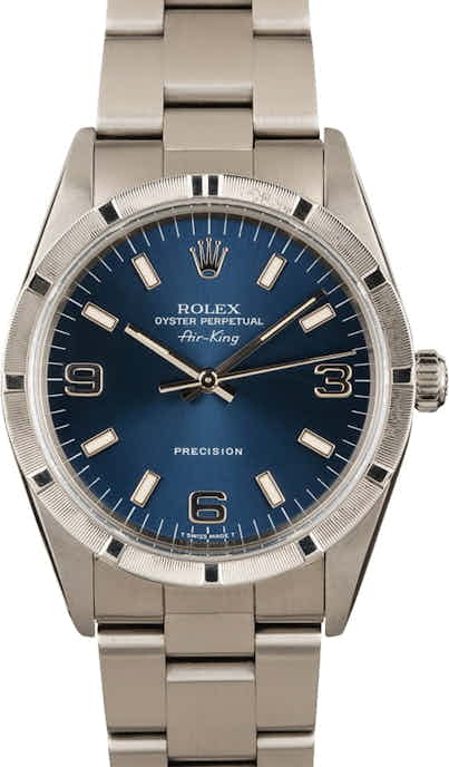 Rolex Air-King 14010 Blue Dial Steel Oyster