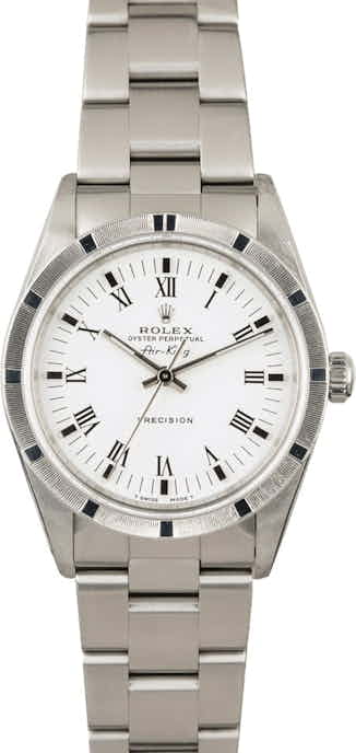 Used Rolex Air King 14010 White Dial