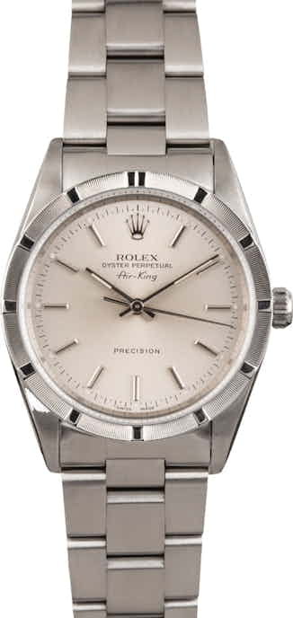 Pre Owned Rolex Air-King 14010 Silver Dial