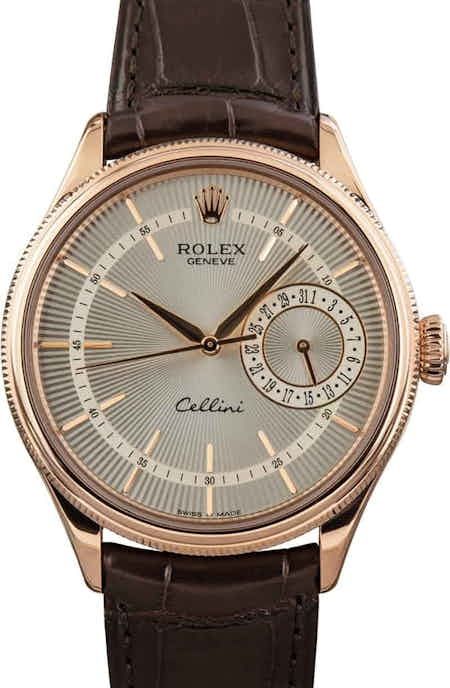 Rolex Cellini 50515 Silver Guilloche Dial
