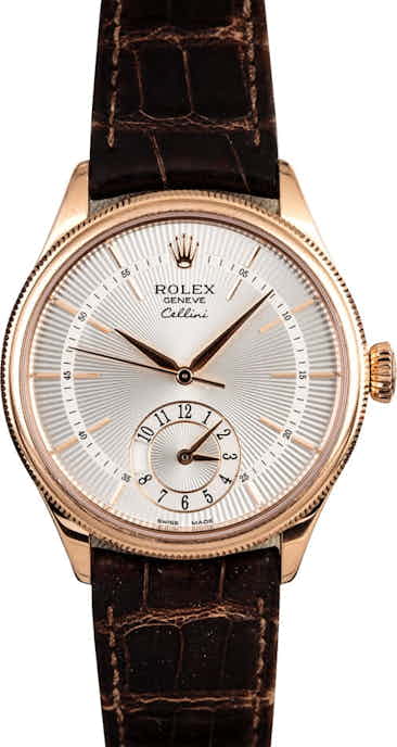 Rolex Cellini 50525 Silver Guilloche Dial