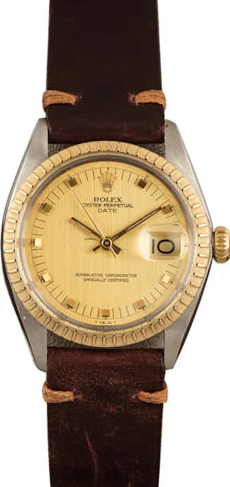 Pre-Owned Rolex Date 1505 Champagne Dial T