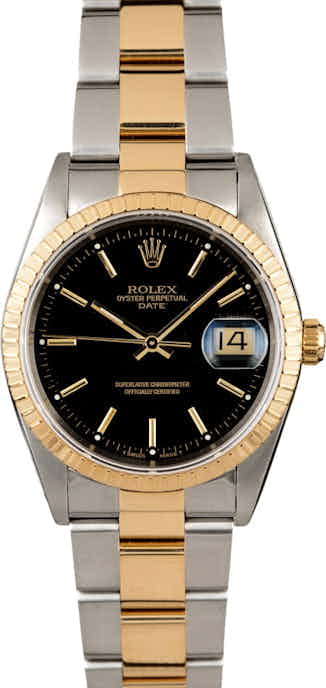 Used Rolex Date 15223 Black Dial