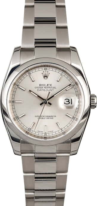 Used Rolex Datejust 116200 Silver Dial