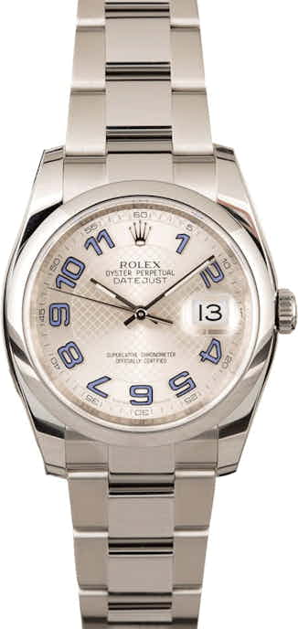 Rolex Datejust 116200 Silver Decorated Dial