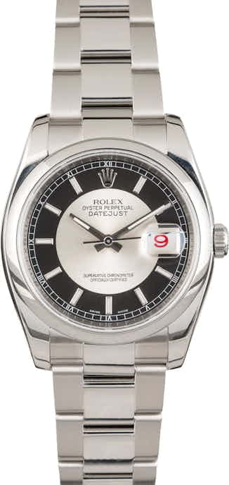 Pre Owned Rolex Datejust 116200 Tuxedo Dial