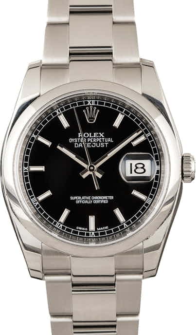 Men's Rolex Datejust 116200 Black Dial