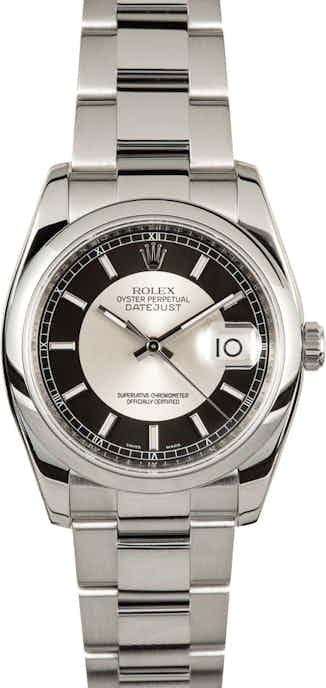 Rolex Datejust 116200 Silver and Black Dial