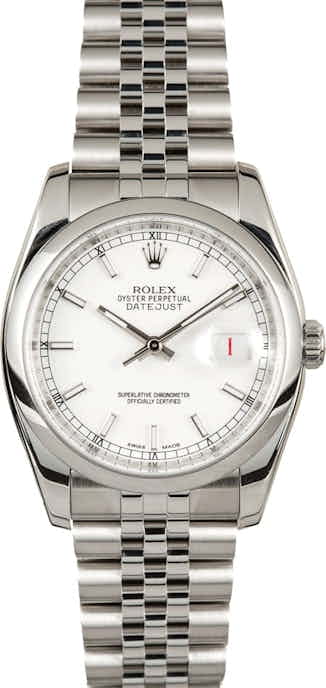Rolex Datejust 116200 White Dial Jubilee