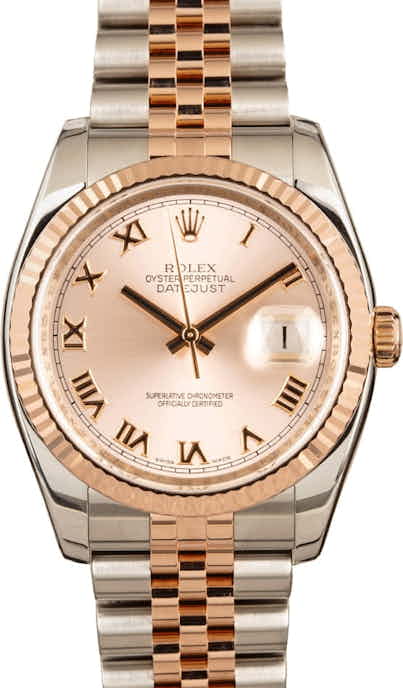 Pre-Owned Rolex Datejust 116231 Two Tone Everose Gold