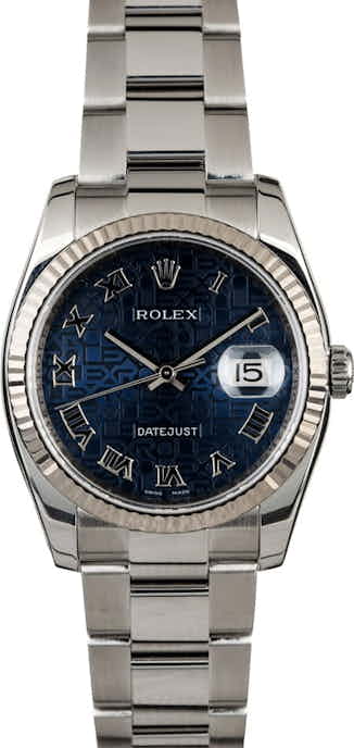 Rolex Datejust 116234 Blue Jubilee Roman Dial